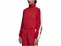 Urban Classics Damen TB2660-Ladies Short Striped Crinkle Track Jacket Jacke, Rot