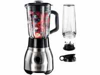 Russell Hobbs Standmixer 2-in-1 [1,5l Glasbehälter Mixer & 0,6l Mini Smoothie...