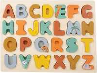 Small Foot Setzpuzzle ABC Safari, mit 26 Holzbuchstaben zum Lernen des...