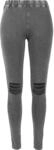 Urban Classics Damen Matt Fein Legging Cutted Knee, Gr. X-Small, Schwarz (Acid...