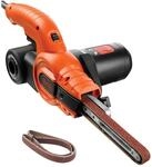 BLACK+DECKER 350W, 13mm Feilenschleifer mit 3 Schleifb&auml;ndern & Staubsammelsystem,