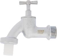 Cornat T300502 Auslaufventil 3/4 Zoll, Knebel, matt-chrom