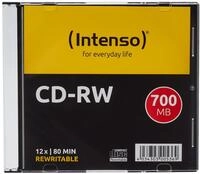 Intenso 2801622 CD-RW Rohlinge 700 MB, RW 12x Speed kratzfest Cover-Card 10er...