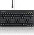 Perixx Kabelgebundene Mini USB Tastatur mit wei&szlig;er Hintergrundbeleuchtung und