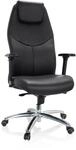 hjh OFFICE 601009 Profi Chefsessel Ferrara Leder Schwarz Drehstuhl ergonomisch,...