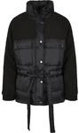 Urban Classics Ladies Sherpa Mix Puffer Jacket Black L