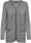 ONLY Damen Onllesly L/S Open Cardigan KNT Noos Strickjacke,Medium Grey Melange,S