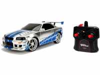 Jada Toys Fast & Furious RC Nissan Skyline GTR, R34, Turbofunktion, RC Auto,
