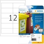 HERMA 4595 Wetterfeste Folienetiketten f&uuml;r Inkjet Drucker, 10 Blatt, 97 x 42,3 mm,