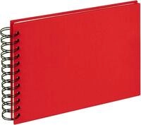 walther design Fotoalbum rot 23 x 17 cm Spiralalbum Leinen, Cloth SA-509-R