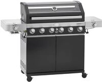 R&Ouml;SLE Gasgrill BBQ-Station VIDERO G6-S Schwarz, Grill mit 6 Edelstahlbrennern,...