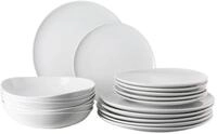 Rosenthal Junto Weiss Geschirrset &ndash; 18 teilig f&uuml;r 6 Personen, Kombiservice aus
