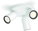 Philips Pongee Teller/Spirale wei&szlig; mit 3 Strahlern, GU10-Sockel, verstellbarer Kopf