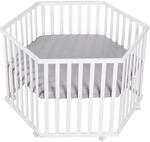 roba Laufgitter 6-eckig - Baby Spielgitter hexagonal + Einlage roba Style grau -