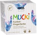 KREUL 2318 - MUCKI Funkel-Fingerfarbe, 4 x 150 ml in Rosa, Blau, Silber und...