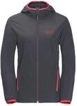 Jack Wolfskin Damen Turbulence Softshelljacke, ebony, L, 1303652