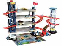 Dickie Toys Parking Garage, Parkgarage, Spielset, Parkhaus, 4 Etagen, Aufzug, 4