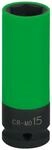 KS Tools 515.1072 1/2" Alu-Felgen Kraft-Stecknuss robust, lang, 15mm