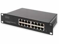 DIGITUS Gigabit Ethernet Netzwerk-Switch - 10 Zoll - 16 Ports - Unmanaged -...