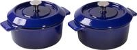 WOLL &ndash; Iron Mini-Kasserolle &Oslash; 10 cm blau im 2er Set mit Deckel &ndash; Induktion