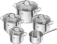 ZWILLING Flow Kochtopf-Set 5-teilig mit Glas-Deckel, Induktionsgeeignet,