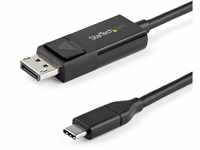 StarTech.com 2 m USB C auf DisplayPort 1.2 Kabel 4K 60Hz - Bidirektionales DP...