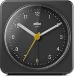 Braun Klassischer analoger Wecker Schlummerfunktion und Licht, ruhiges...