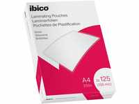 Ibico Laminierfolien A4 125 mic, 100 Stück, glänzende Heißlaminierfolien,