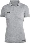 JAKO Damen Poloshirt Premium Basics, Hellgrau-Meliert, 44