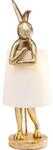 Kare Design Tischleuchte Animal Rabbit, Gold/Wei&szlig;, 68x23x26 cm, Tischlampe,