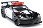 siku 1545, Chevrolet Corvette ZR1 Police, Metall/Kunststoff, Schwarz/Wei&szlig;,