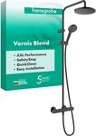 hansgrohe Vernis Blend - Duschsystem mit Thermostat, Regendusche (205 mm) mit