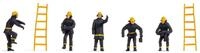 NOCH H0 Figuren Feuerwehr, Hobby-Figuren handbemalt im Ma&szlig;stab 1:87 f&uuml;r die