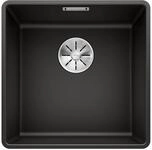 BLANCO SUBLINE 400-F | Granitsp&uuml;le aus SILGRANIT schwarz | Einbauart: