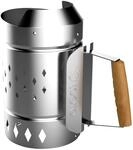 tepro Anz&uuml;nd Kamin XL Stahl verzinkt Kohle Starter Brikett Schnell Anz&uuml;nder Grill