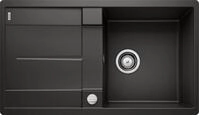 BLANCO METRA 5 S-F | Granitsp&uuml;le aus SILGRANIT schwarz | Einbauart: Fl&auml;chenb&uuml;ndig