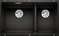 BLANCO SUBLINE 430/270-U | Granitsp&uuml;le aus SILGRANIT schwarz | Einbauart: Unterbau 