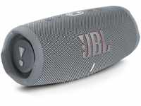 JBL Charge 5 Bluetooth-Lautsprecher in Grau – Wasserfeste, portable Boombox mit