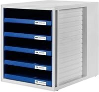 HAN Schubladenbox SCHRANK-SET mit 5 offenen Schubladen f&uuml;r Unterlagen bis DIN C4,