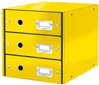 Leitz Click & Store Schubladenset, 3 Schubladen, A4, gelb, 60480016