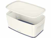 Leitz MyBox, Aufbewahrungsbox mit Deckel, Klein, Blickdicht, Weiß, Kunststoff,