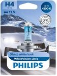 Philips WhiteVision ultra H4 Scheinwerferlampe, 4.200K, Einzelblister, 35489830,