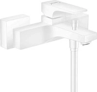 hansgrohe Wannenarmatur Metropol, Aufputz Einhebel-Wannenmischer, Mattwei&szlig;