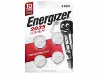 Energizer CR2025 Batterien, Lithium Knopfzelle, 4 Stück