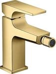hansgrohe Bidetmischer Metropol mit Push-Open Ablaufgarnitur, Polished Gold Optik
