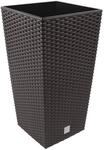 11,4 Liter Zeit Pot mit Einsatz 20 x 20 x 37,6 cm in dunkler Ockerfarbe