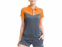 Erima Damen Squad Sport Poloshirt, New Orange/Slate Grey/Monument Grey, 44
