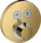 hansgrohe Unterputz Thermostat ShowerSelect S, f&uuml;r 2 Funktionen, Polished Gold Optic