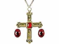 "CARDINAL SET" (necklace with cross, 2 rings) -