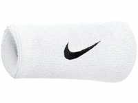 Nike Unisex Swoosh Doublewide Armband, Weiß / Schwarz, 1size EU